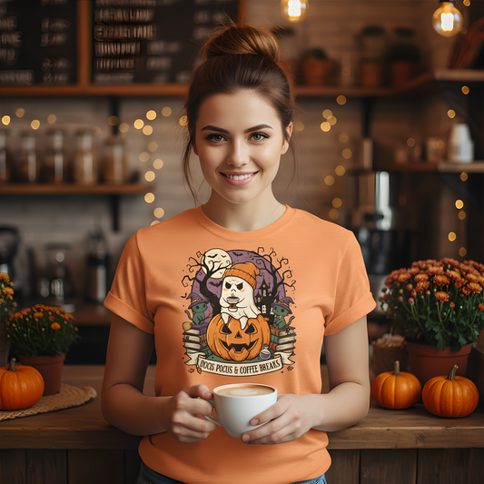 Halloween Tee, Pumpkin Spice Unisex Shirt, Fall Fashion Top, Coffee Lover Gift, Spooky Season T-Shirt, Witchy Vibes Bella Canvas 3001