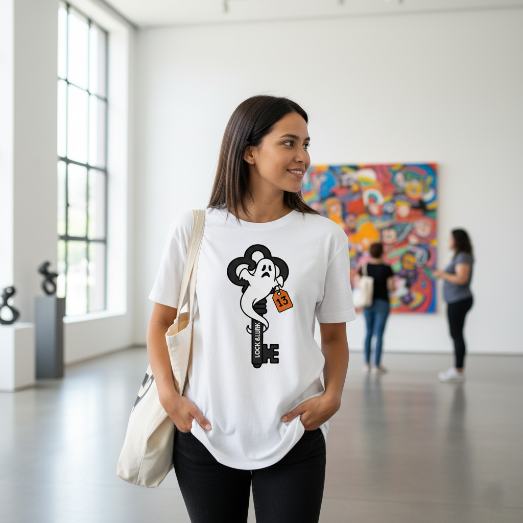 Haunted Key T-Shirt | Halloween Secret and Mystery, Gothic Vintage Tee, Skeleton Magic Shirt, Mysterious Gift