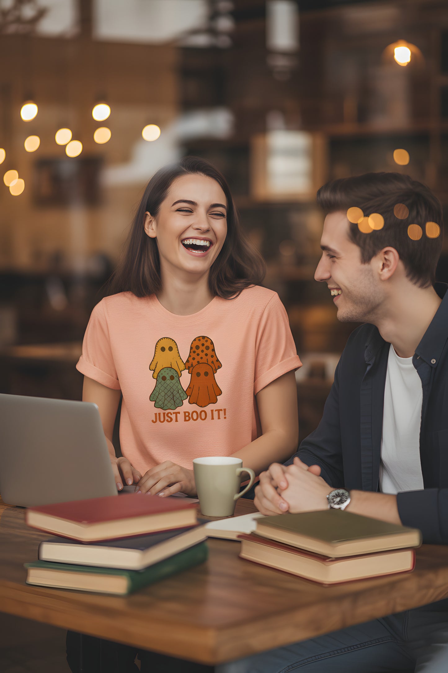 Just Boo It T-Shirt - Vintage Spooky Ghost Tee, Funny Halloween Shirt, Retro Ghost Gift, Humorous Spooky Top, Fall Season Apparel