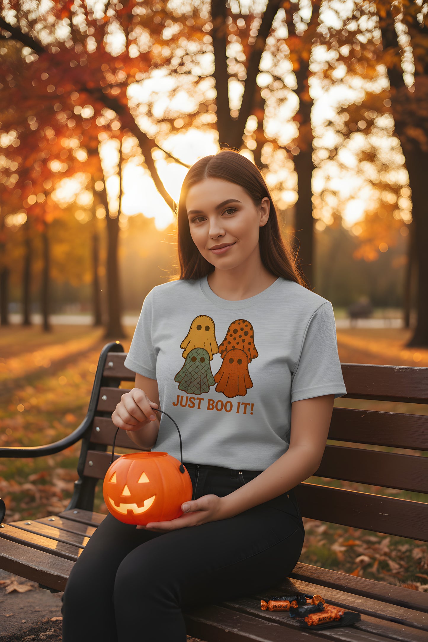 Just Boo It T-Shirt - Vintage Spooky Ghost Tee, Funny Halloween Shirt, Retro Ghost Gift, Humorous Spooky Top, Fall Season Apparel