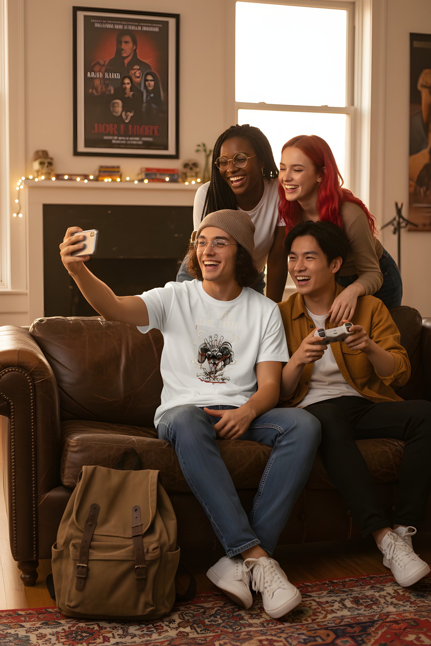 Eat Sleep Scare Repeat T-Shirt  Halloween Gamer Tee, Funny Gaming Shirt, Spooky Video Game Gift, Fall Gaming Apparel