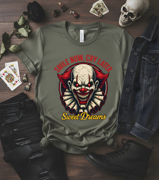 Evil Clown T-Shirt - Horror Scary Halloween Tee, Spooky Circus Shirt, Killer Clown Gift, Creepy Costume Top, Vintage Horror Apparel